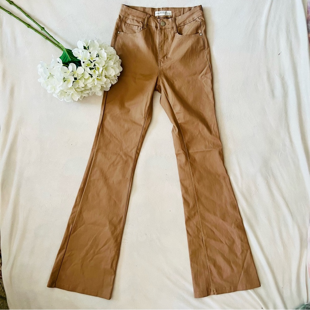 Tan Redial Coated Denim Pants